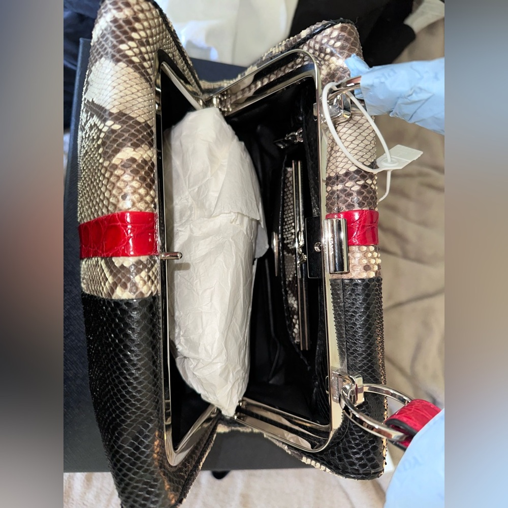 NWT RARE PRADA BAG - Genuine Crocodile, Python, & Leather - Picture 6 of 11